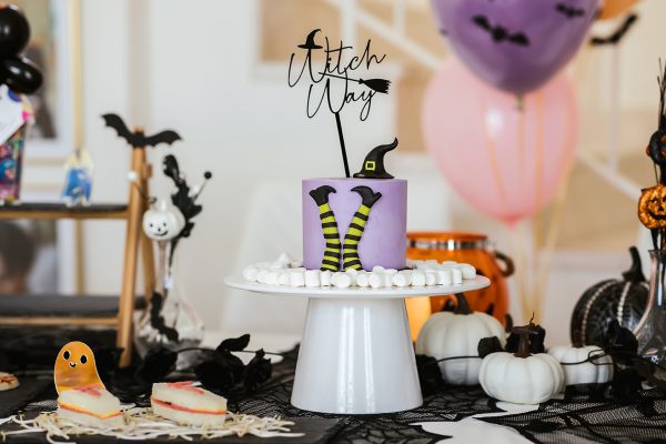 Halloween Cake Witch Legs and Hat