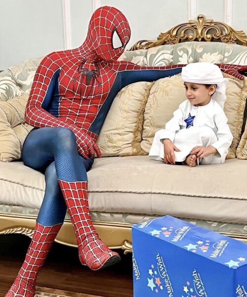 Spiderman character party in UAE