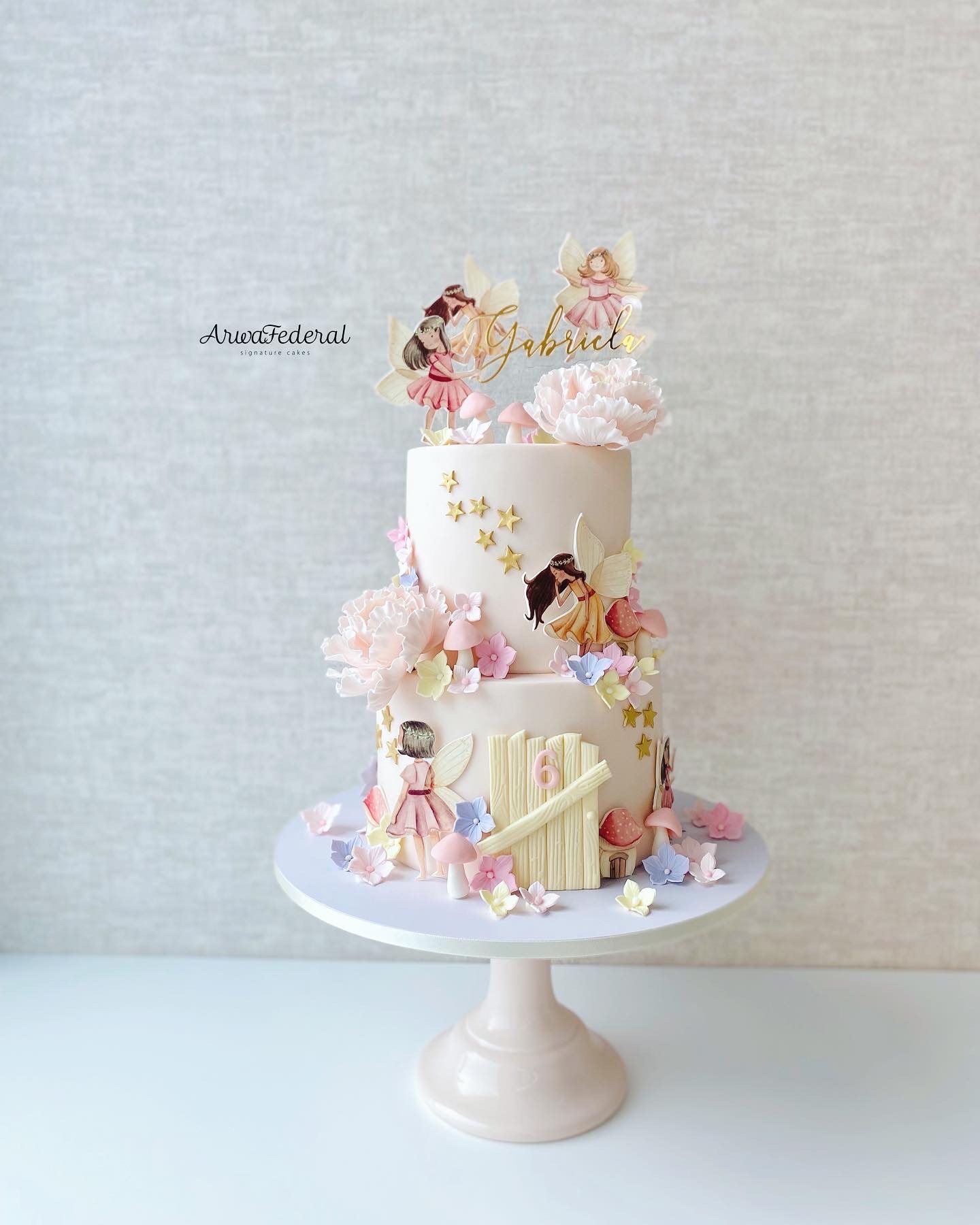 Fairy Themed Cake| Fairy Cake | Pink Fairy Cake – Liliyum Patisserie & Cafe