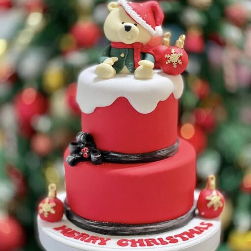 Christmas Teddy Bear Cake in UAE